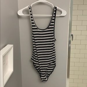 Striped bodysuit
